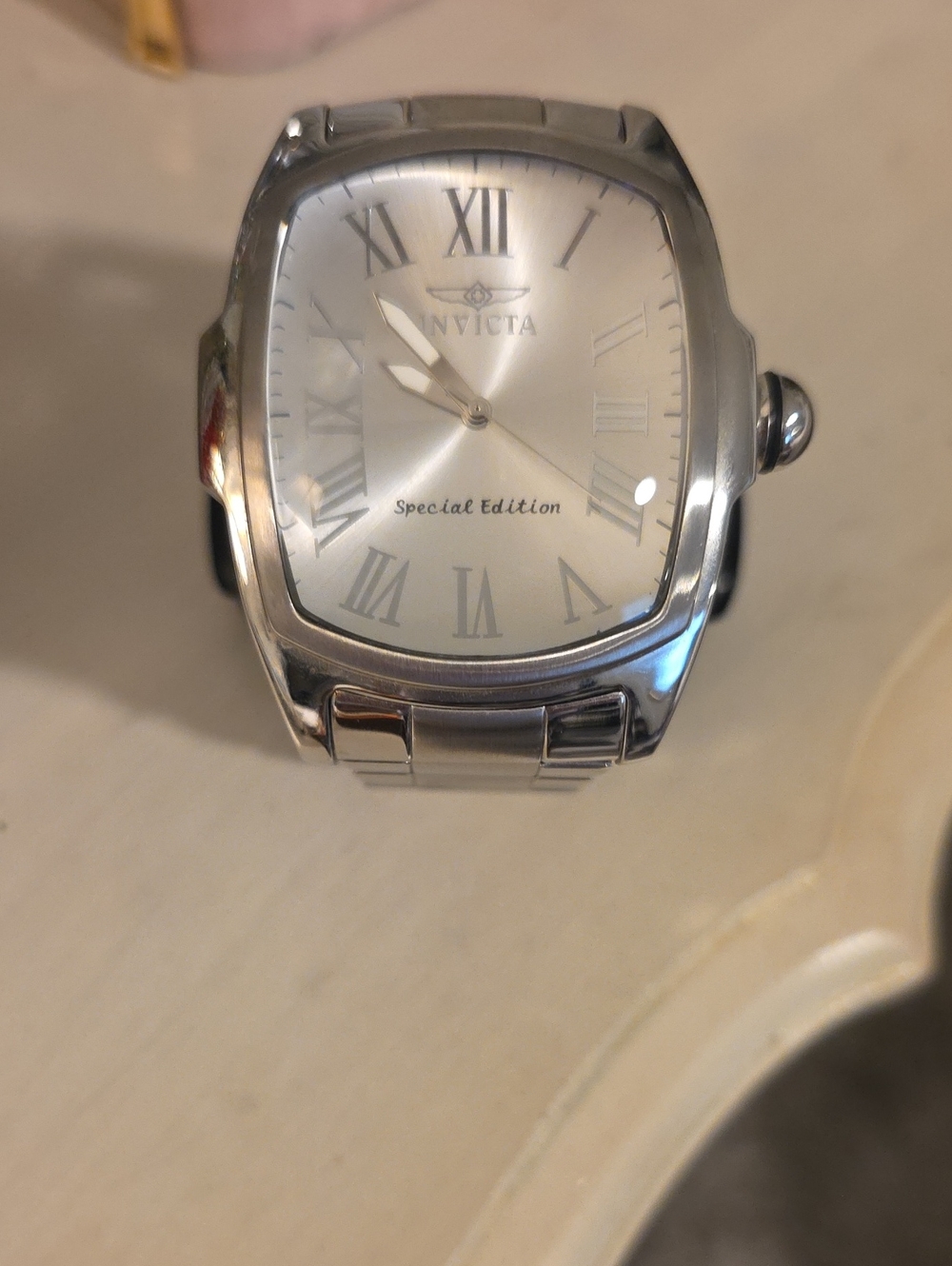 Invicta Silver-Tone Men's Bracelet Watch with Roman Dial